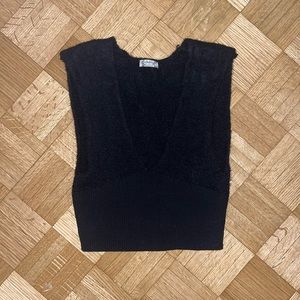 Free People fuzzy vest top